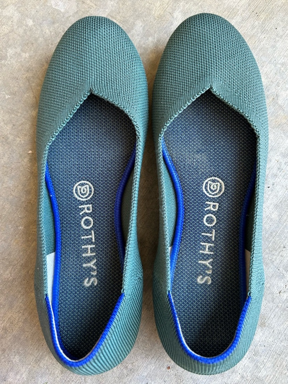 Rothy’s Round Toe Flats Shoes Emerald Green 8